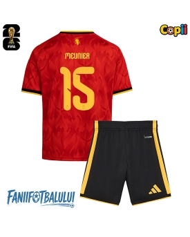 Belgia Thomas Meunier #15 Echipament de Fotbal Replică Mondial 2026 Copii Acasa (+ Șorturi)